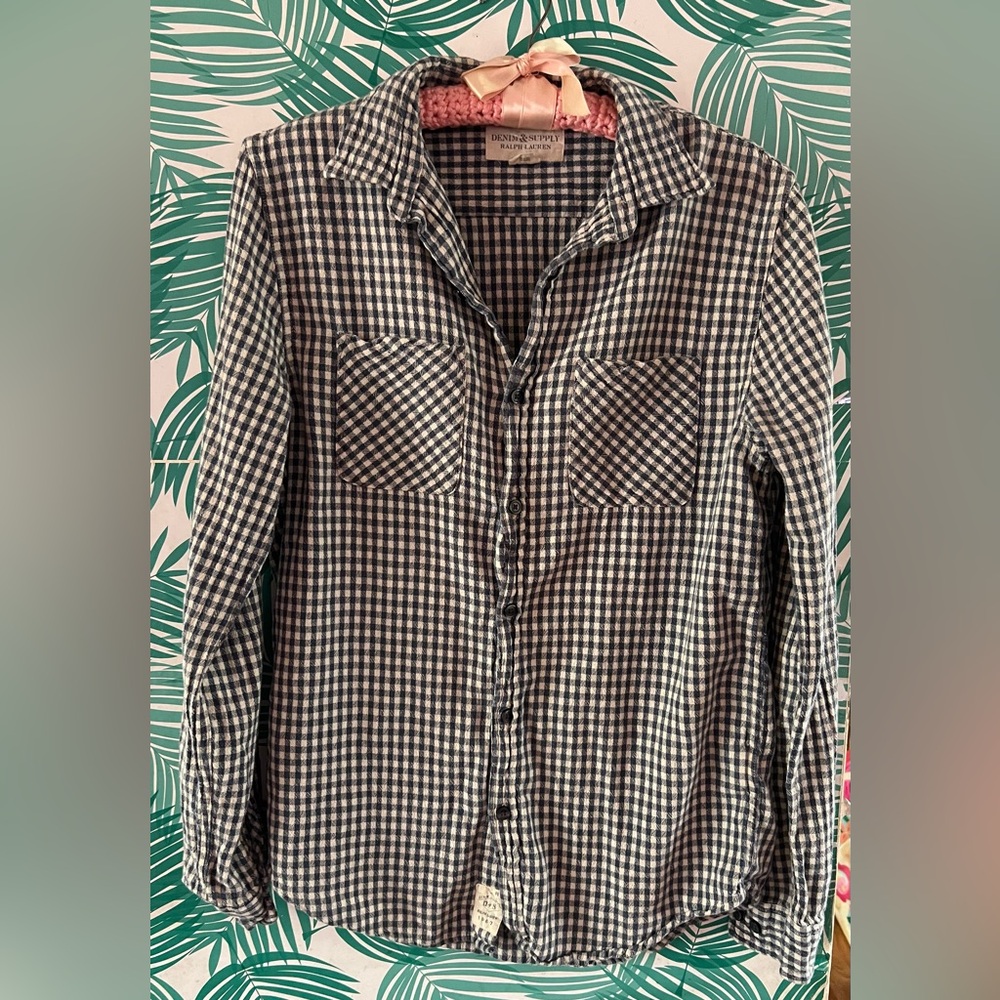 Denim & Supply Ralph Lauren Shirt Men’s XL Multi Check Plaid Button Up Pockets